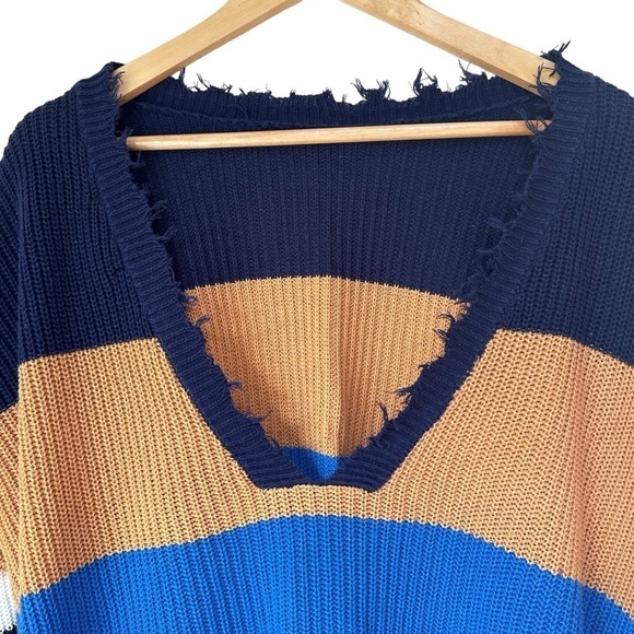 Fate College Ready Colorblock Fall Long Sleeve Sweater, Medium - Picture 5 of 14